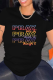 Black Casual Street Print Patchwork O Neck T-Shirts