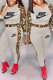 Grey Fashion Casual Print Patchwork O Neck Long Sleeve Two Pieces