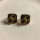 Black Fashion Vintage Letter Patchwork Earrings