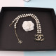 Black Fashion Elegant Letter Patchwork Necklaces