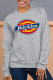 Grey Casual Sportswear Print Patchwork O Neck Tops