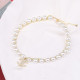 White Fashion Celebrities Letter Patchwork Necklaces