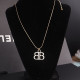 Gold Fashion Elegant Letter Patchwork Necklaces