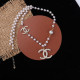 White Fashion Celebrities Letter Patchwork Necklaces