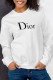 White Street Sportswear Print Patchwork O Neck Tops