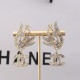 Gold Fashion Street Letter Patchwork Earrings
