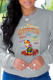 Grey Street Vintage Print Patchwork O Neck Tops