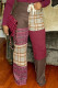 Red Casual Street Print Patchwork Straight High Waist Straight Patchwork Bottoms