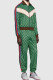 Green Fashion Street Letter Patchwork Mandarin Collar Long Sleeve Two Pieces