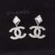 Silver Fashion Elegant Letter Patchwork Hot Drill Earrings