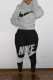 Grey Fashion Casual Print Patchwork Hooded Collar Long Sleeve Two Pieces