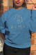 Blue Sportswear Daily Print Patchwork O Neck Tops