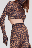 Red Street Print Patchwork Turtleneck Tops