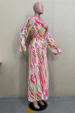 Colour Fashion Sexy Print Hollowed Out Swimwears Set