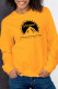 Yellow Casual Daily Print Patchwork O Neck Tops
