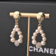 Gold Fashion Elegant Letter Patchwork Hot Drill Earrings