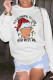White Party Cute Print Patchwork O Neck Tops