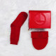 Red Fashion Vintage Letter Patchwork Bags