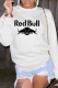 White Casual Sportswear Print Patchwork O Neck Tops