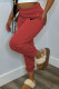 Red Fashion Casual Print Patchwork Bottoms