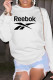 White Street Sportswear Print Patchwork O Neck Tops