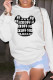 White Sweet Cute Character Patchwork Letter O Neck Tops