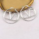 White Fashion Simplicity Letter Hollowed Out Earrings