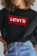 Black Street Sportswear Print Patchwork O Neck Tops