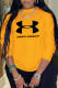 Yellow Sportswear basis Print Patchwork O Neck Tops