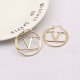 Gold Fashion Simplicity Letter Hollowed Out Earrings