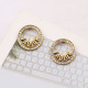 Gold Fashion Vintage Letter Hot Drill Earrings