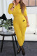 Yellow Fashion Casual Print Patchwork Long Sleeve Two Pieces