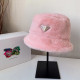 Pink Fashion Street Letter Patchwork Hat