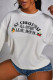 White Fashion Party Print Patchwork O Neck Tops