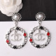 Silver Fashion Elegant Letter Geometric Patchwork Earrings