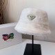 White Fashion Street Letter Patchwork Hat