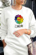 White Casual Cute Print Patchwork O Neck Tops