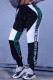 Multicolor Fashion Casual Patchwork Letter Regular High Waist Trousers