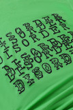Green Street Print Patchwork Fold Turtleneck Tops