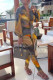 Multicolor Sexy Casual Print Bandage V Neck Long Sleeve Two Pieces