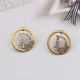 Gold Fashion Vintage Letter Hot Drill Earrings