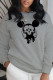 Grey Street Cute Character Patchwork O Neck Tops