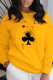 Yellow Fashion Daily Print Patchwork O Neck Tops