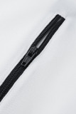 Black Fashion Casual Solid Basic Turndown Collar Plus Size Set