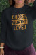 Black Fashion Daily Print Letter O Neck Tops