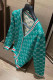 Green Fashion Casual Letter Patchwork V Neck Tops