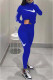 Peacock Blue Fashion Casual Print Patchwork Long Sleeve Two Pieces