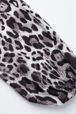 Multicolor Fashion Casual Print Asymmetrical Long Sleeve Dresses
