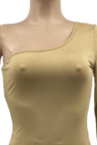 Red Sexy Solid Patchwork Oblique Collar Long Sleeve Two Pieces