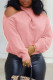 Pink Fashion Casual Solid Hollowed Out Tops
